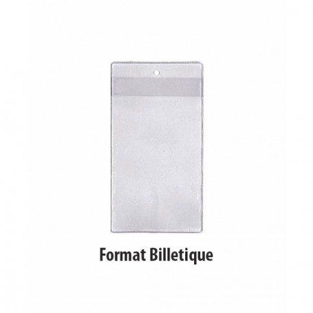 Porte-carte souple transparent avec perforation oblongue