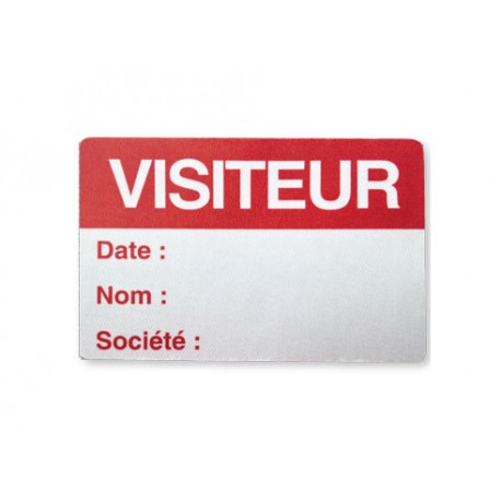 Visitor satin labels