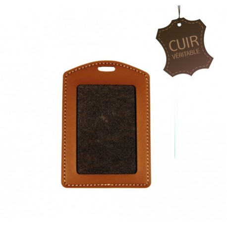 Leather badge holder