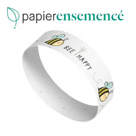White Seed Paper Wristband